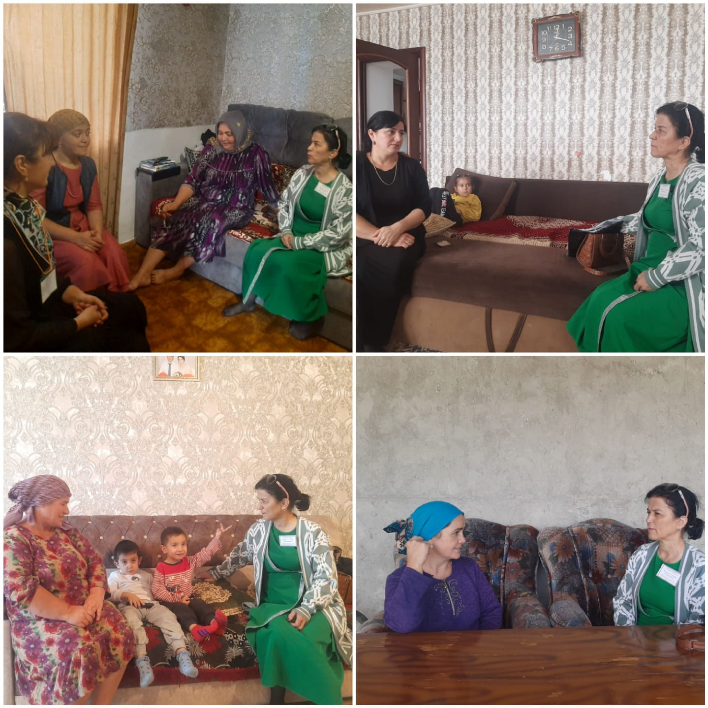 09.10.2023 состоялся обход семей подопечных специалиста по социальной работе Багандовой Разият под руководством заведующей отдела семьи Мусаевой Салимат в селе Краснопартизанск.